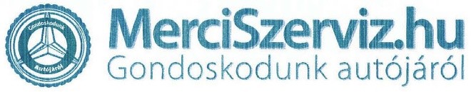 Merciszervíz.hu kék színű logója