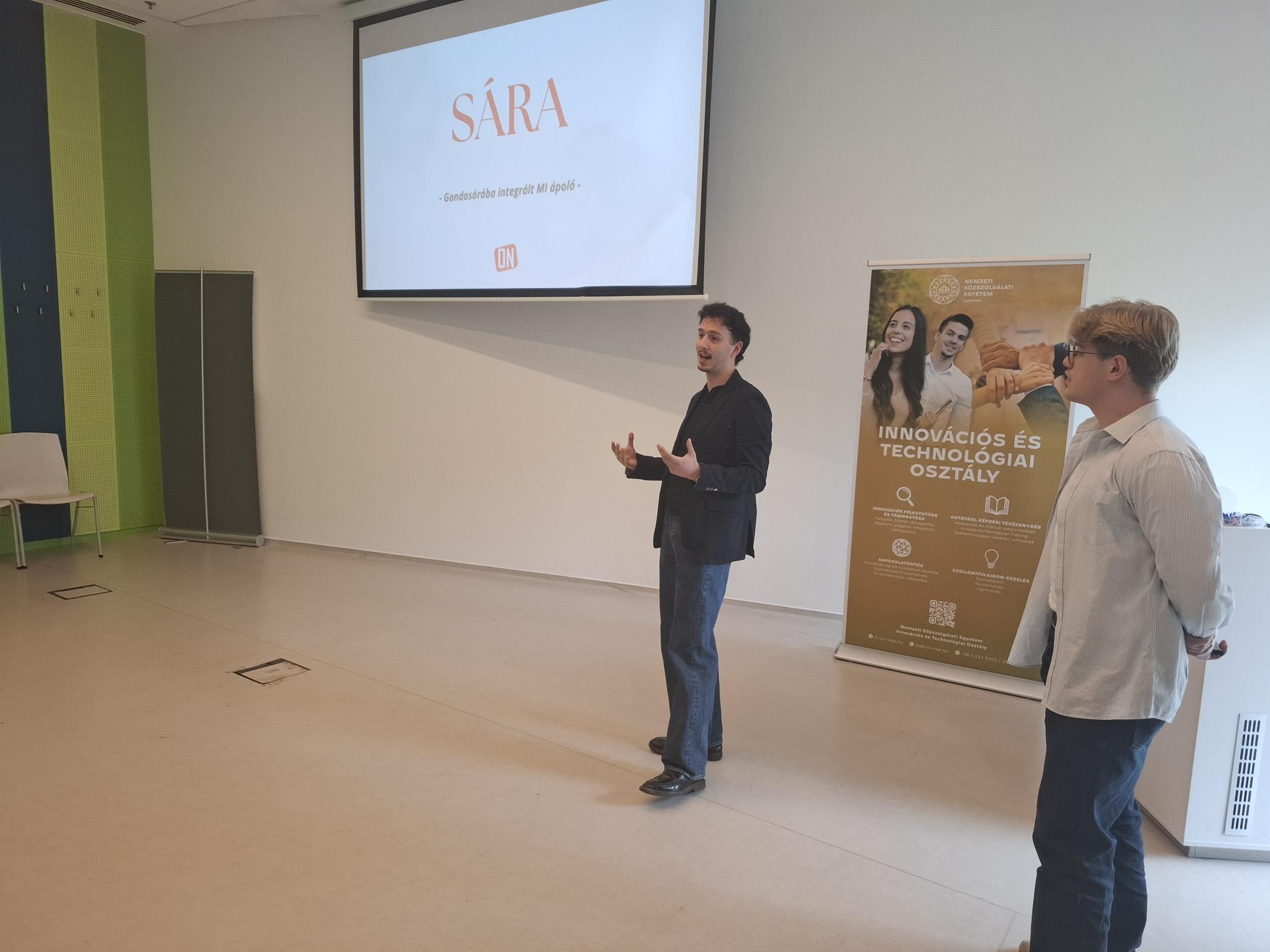 NKE Ideathon - SÁRA projekt NKE Ideathon - SÁRA projekt előadása