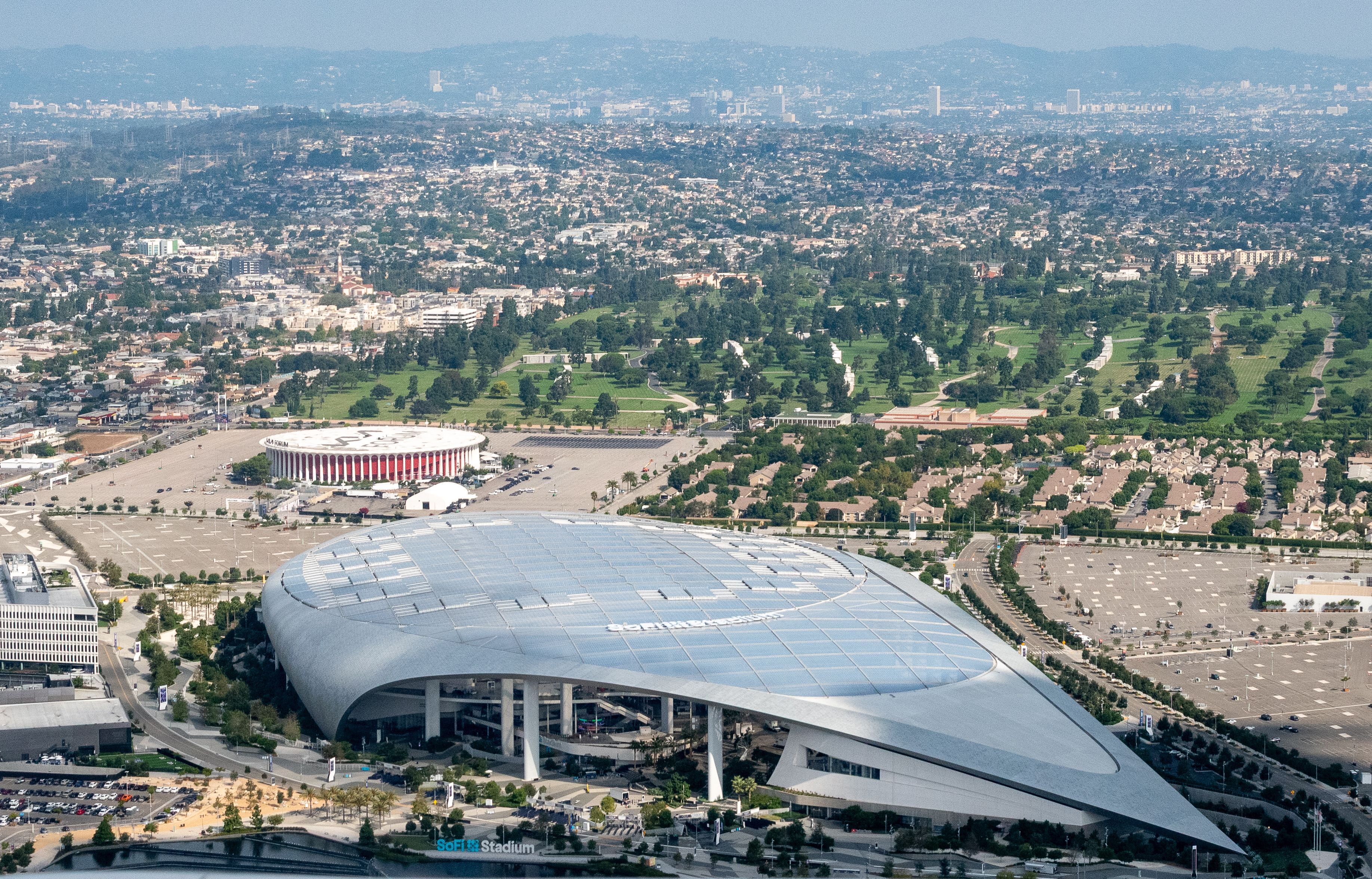 LA Sofi stadium madártávlatból
