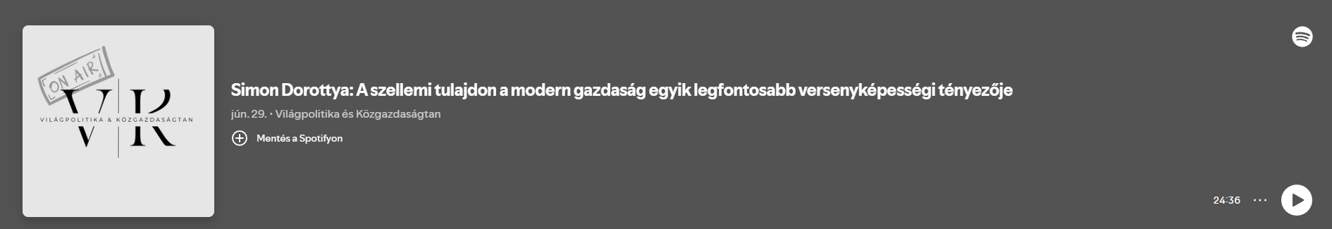 Világpolitika és Közgazdaságtan podcast  borítója